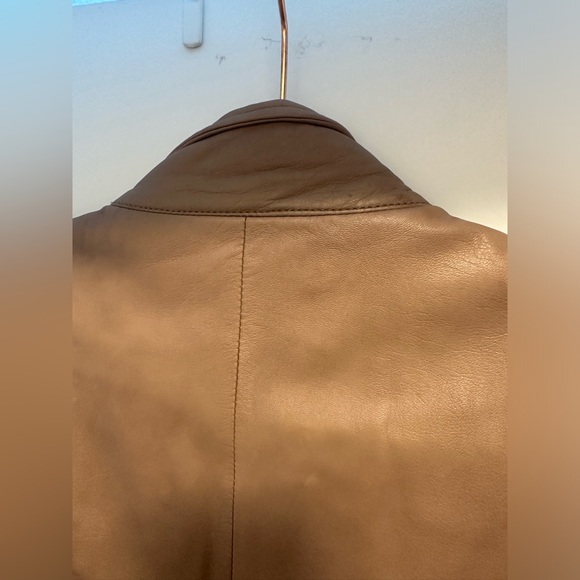 VINCE VINTAGE TAN LEATHER UTILITY JACKET - Picture 11 of 14
